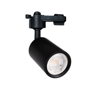 FOCO PORTA GU10 NEGRO A RIEL MONOFASICO MODELO AQUILA