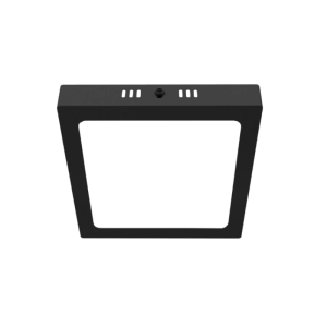 PANEL SOBREPUESTO NEGRO PRO CUADRADO 12W FRIO 6500K