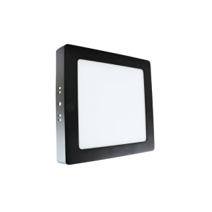 PANEL SOBREPUESTO CUADRADO NEGRO 24W FRIO 6500K