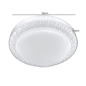 LAMPARA LED SOBREPUESTA 24+24W REDONDA 26CM ASPI I 3000K-4000K-6000K