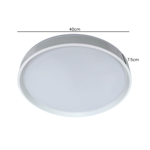LAMPARA LED SOBREPUESTA C/CONTROL 48+48W BLANCA TAURUS II 3000K-4000K-6000K