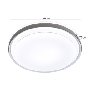 LAMPARA LED SOBREPUESTA C/CONTROL 48+48W GRIS TAURUS III 3000K-4000K-6000K