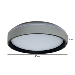 LAMPARA LED SOBREPUESTA 42+42W NEGRA ASTE 3000K-4000K-6000K