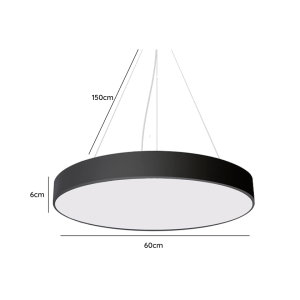 LAMPARA LED 45W COLGANTE 4000K MODELO BRIHASPATI REDONDA CERRADA