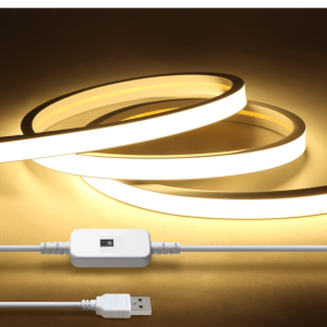 CINTA 5V NEON 2835 120LED IP54 10MM 3000K C/ADHESIVO 3 METROS