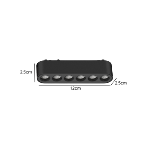 FOCO RIEL MAGNETICO 6W 48V 24° 3000K MODELO CYGNUS