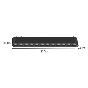 FOCO RIEL MAGNETICO 12W 48V 24° 3000K MODELO CYGNUS