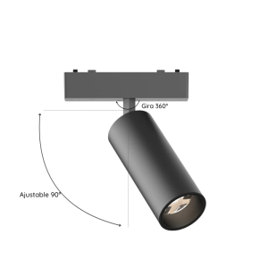 FOCO RIEL MAGNETICO 20W 48V 3000K MODELO CYGNUS