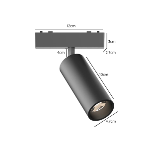 FOCO RIEL MAGNETICO 20W 48V 3000K MODELO CYGNUS