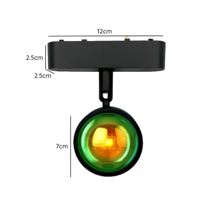 FOCO RIEL MAGNETICO LUPA 10W 48V ROSA AMARILLO MODELO CYGNUS