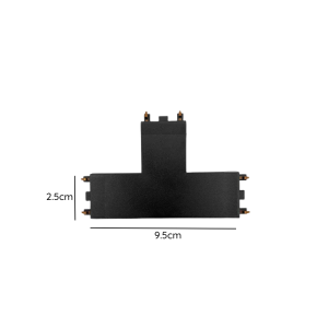 CONECTOR T RIEL NEGRO 48V MODELO CYGNUS KONNERGIE