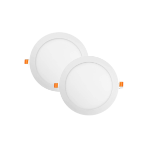 PACK 2 PANEL LED EMBUTIDO REDONDO 18W CALIDO 3000K