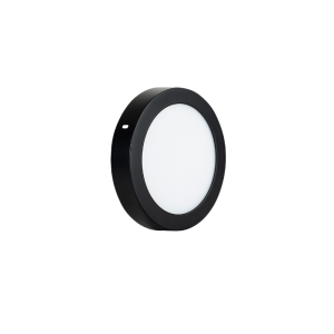 PANEL SOBREPUESTO REDONDO NEGRO 6W NEUTRO 4000K