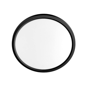 PANEL LED NEGRO SOBREPUESTO REDONDO SLIM 36W+36W 400MM 3000-4000-6500K
