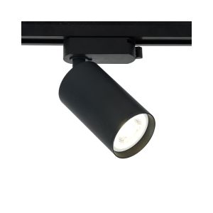 FOCO PORTA GU10 NEGRO LED A RIEL MONOFASICO MODELO ALTAIR