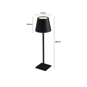 LAMPARA RECARGABLE NEGRA 1W 5V 3K/4/6K MODELO GLIESE
