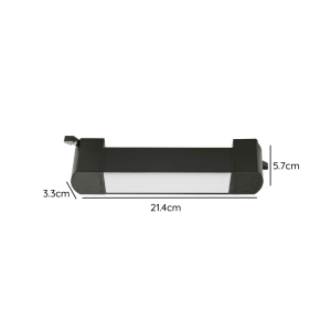 FOCO RIEL MONOFASICO NEGRO EMPAVONADO MOVIL 10W 220V 3000K CYGNUS