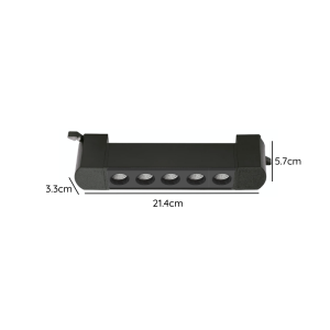 FOCO RIEL MONOFASICO NEGRO 24° MOVIL 10W 220V 4000K CYGNUS