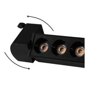 FOCO RIEL MONOFASICO NEGRO 24° MOVIL 20W 220V 3000K CYGNUS