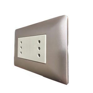 Enchufe Doble Puenteado 10A 250V (Champagne) profesional