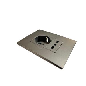 Enchufe Schuko + Enchufe Simple Bipaso 10/16A (Grafito) premium