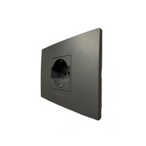 Enchufe Schuko (Grafito) para instalación eléctrica