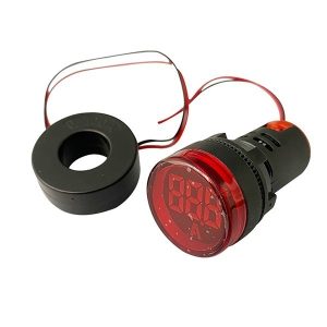 Luces Piloto Roja con Amperímetro 60-500V.