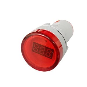 Luz Piloto Led Roja con Amperímetro Blanca 22mm