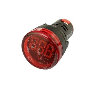 Luz Piloto Led Roja con Amperímetro Negra 22mm