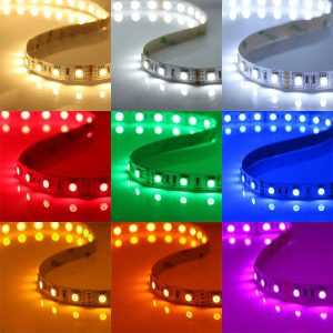 CINTA 12V 5050 14W/M IP20 60LED/MT RGB CON ADHESIVO 5 METROS