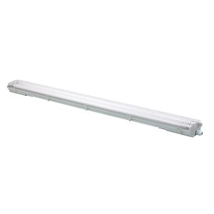 ESTANCO SIMPLE PARA TUBOS LED 1*36W TRANSPARENTE IP65 DE 120CM