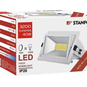 Foco Led Dirigible 40W 4000K STANFORD (CUADRADO)