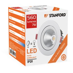 Foco Downlight Concéntrico Dirigible 12W 3500K STANFORD