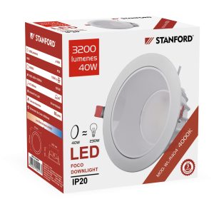 Foco Downlight Retraído 40W 4000K STANFORD