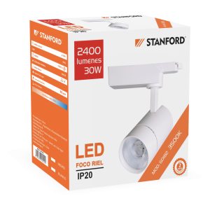 Foco Riel Monofásico Spot STANFORD 12W Blanco 3500K