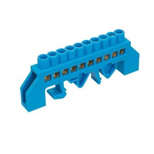 Barra Conexión Bronce Aislado 10 Polos Azul Stanford