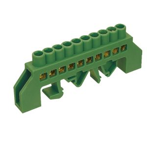 Barra Conexión Bronce Aislado 10 Polos Verde Stanford