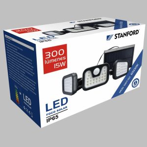 Aplique Led Solar 15W IP65 450 Lúmenes 6500K STANFPRD