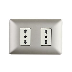 Enchufe Doble Bipaso 10A/16A 250V Café Stanford Champagne