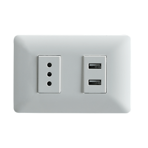 Enchufe Simple 10A 250V + Toma USB Stanford