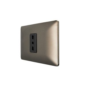 Enchufe Simple Bipaso 10A/16A 250V STANFORD Café