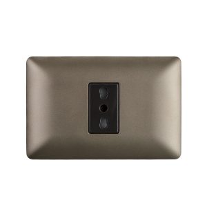 Enchufe Simple Bipaso 10A/16A 250V STANFORD Café