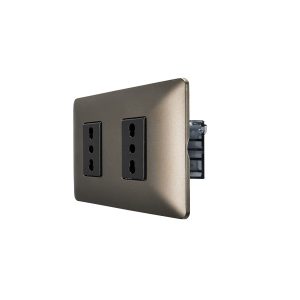 Enchufe Doble Bipaso 10A/16A 250V Café Stanford Café