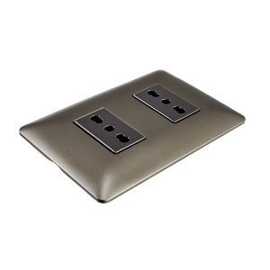 Enchufe Doble Bipaso 10A/16A 250V Café Stanford Café