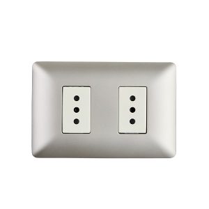 Enchufe Doble 10A 250V STANFORD Champagne