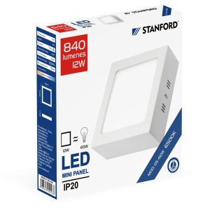 Panel Led Cuadrado Sobrepuesto STANFORD 6500K 6W