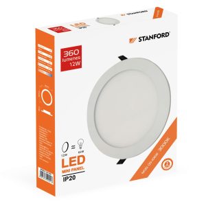 Panel Led Redondo Embutido STANFORD 3000K 12W