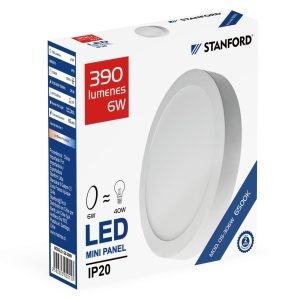 Panel Led Redondo Sobrepuesto STANFORD 6500K 24W