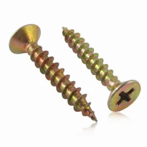 Tornillo para Madera Aglomerada Zincada Amarillo