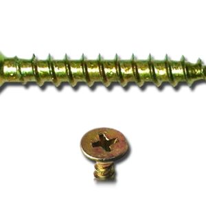 Tornillo para Madera Aglomerada Zincada Amarillo
